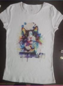 Blusa blanca estampada